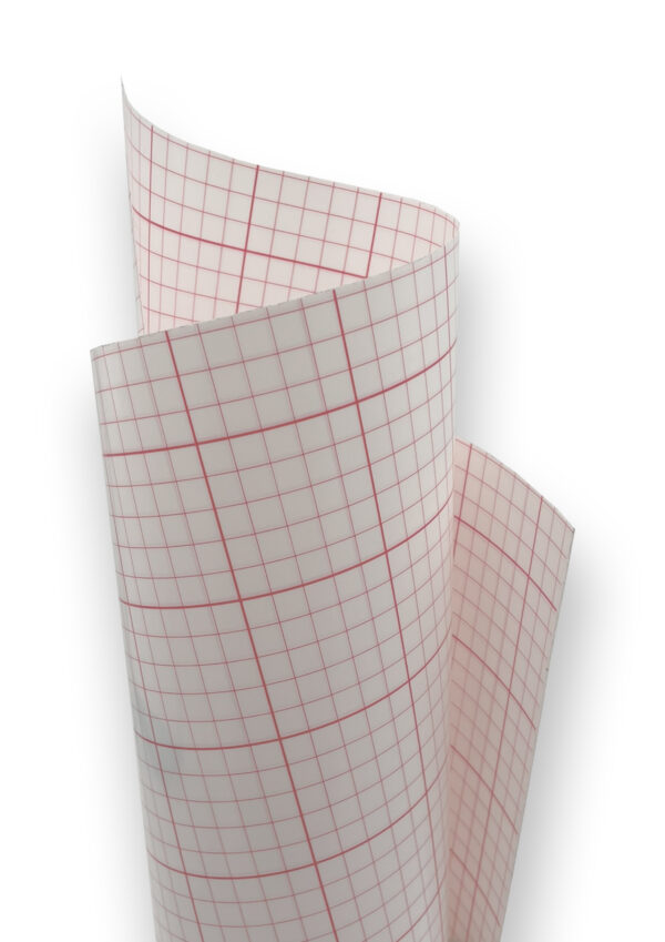 self-adhesive pvc-  double sided - white - 120 cm - 0.30 mm